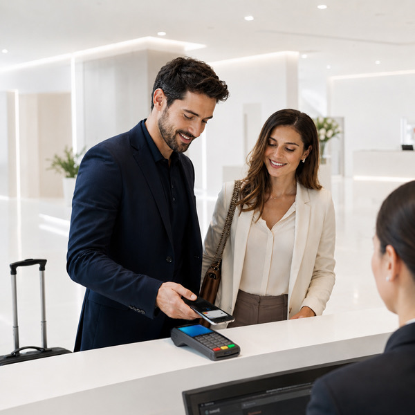 Pagamento contactless in hotel con ies BAE