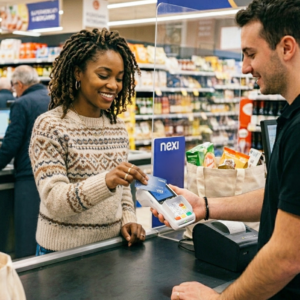 Pagamento contactless in panetteria con ies BAE